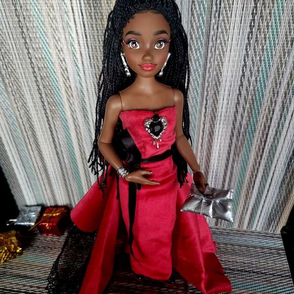 Custom Disney ily 4ever barbie doll dark skin braids styled for the Holi… - Picture 4 of 12